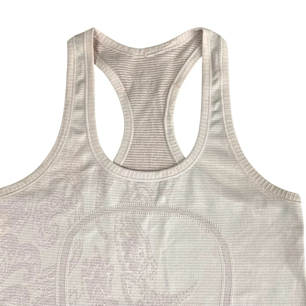 lululemon Run Swiftly Tech Racerback *Paisley‎ Heathered Pretty Pink Sz 4
